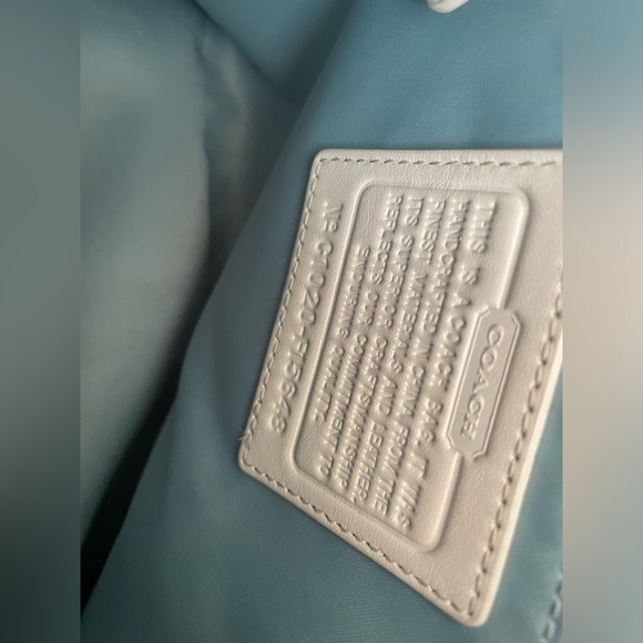 Coach Zoe Signature C Canvas Leather Hobo Shoulder Bag in silver - Picture 4 of 6